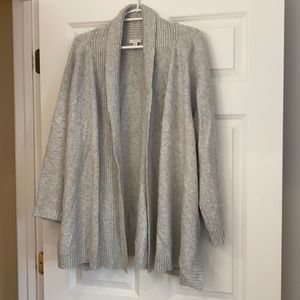 Light gray cotton acrylic cardigan